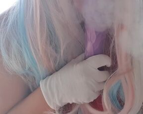 Smoking on you Dick. Cosplay Baby Sucking Big Dildo