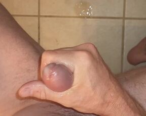 POV Male masturbation slow motion close up cumshot