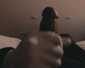 Stoking my black cock and moaning in the dark until I cum