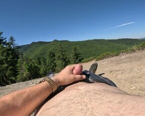 Top Of Hill Jacking Off On Beautiful Mother Nature