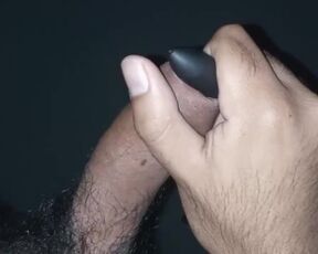 Day 7, I masturbate with my friend's toy and fill it with milk