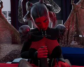 Succubus handjob practise. Halloween animation one