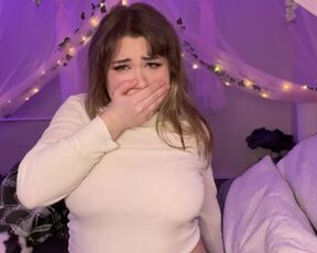 CHUBBY TEEN WITH HUGE BOUNCING TITS RIDES DILDO WHILE TRYING TO NOT GET CAUGHT BY STEP DAD