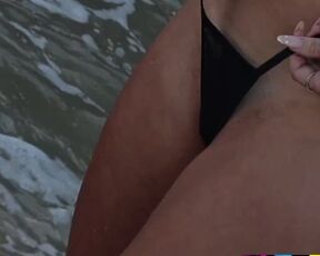 See Through ???? BIKINI Model ???? At Beach PhotoShoot ????