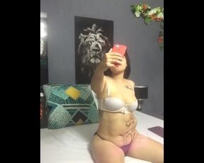 sexy dancer films her cute body and masturbates her pussy with her fingers