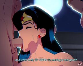 Wonder Woman threesome fuck