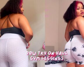 BBW Try on Haul Gym Leggings