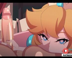 Princess Peach Help Futanari Daisy With Big Dick And Getting Creampie - Futa Mario Hentai 4k 60fps