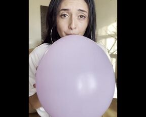 Blowing and jumping in a balloon