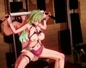 Calabiyau Kanami Swimwear Gym Training Hentai Creampie Orgasm MMD 3D All Colors Compilation