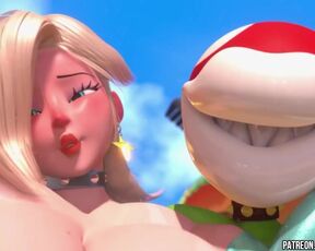 FUTA Milf cumming from deepthroat blowjob 3D animation