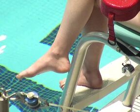 Candid College Lifeguard Feed at Pool