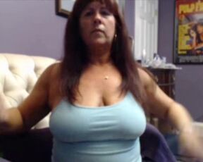 Old YouTube Vid: Mature MILF Shows Long, Soft Soles and Big Pierced Tits