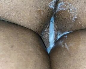 Up close leaking creampie