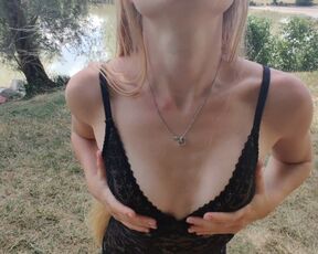 French Girl has Fun in Nature