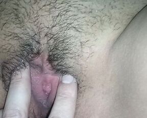 Fingered and dripping creampie