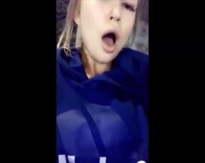 Horny French Babe Public Masturbate and Squirts - Snapchat Naked