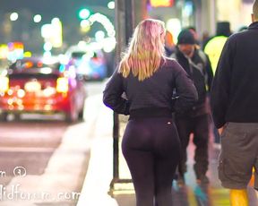 Everyone stares at this blonde ass