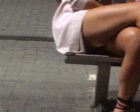 Slutty Essex Girl got Perved Waiting for a Train