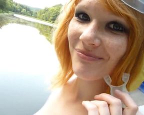 Nude Beach - Freckled Redhead Teen Cutie