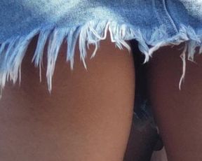 Teen upskirt at carwash