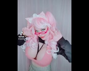 Pink Hair Egirl Mmd Dance Meme Gamer Streamer Hot Asian Girl