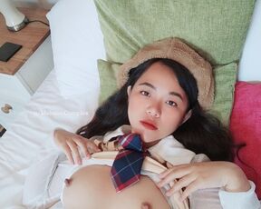 Asian slut titty playing