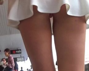 Girl Teen Candid Upskirt In Panties Pink