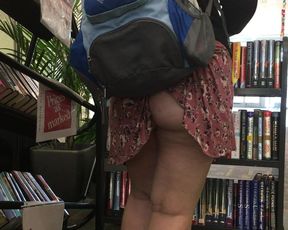 Accidental teen upskirt at public library