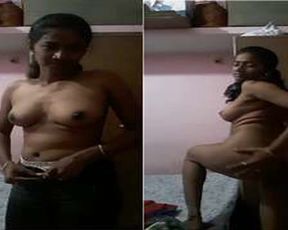 Indian desi girl making her nude video for lover