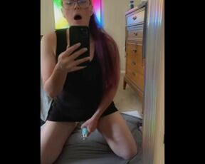 Hot MILF in Mirror Masturbating. Multiple Orgasms Loud Moaning Legs Shaking.