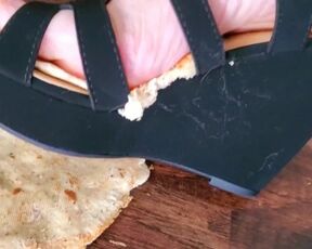 Food Stomp Custom Bread Barefoot High Heel Wedge Femdom Fan Order