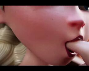 Elsa fucked deep in her pussy