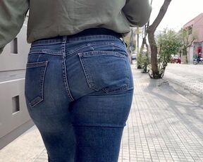 Another Big Ass Walking Jeans . Latina Brunette