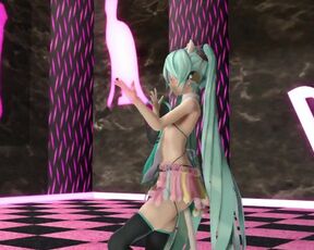 【MMD】Miku - PiNK CAT【R-18】