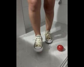 Tiny converse squishing tomato - MandySnow free clip