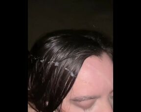 Cumshot on married woman’s face