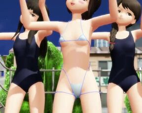 【MMD】High diving isn't my specialty!【R-18】