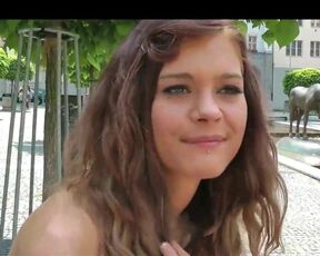 Pantyhose teen fucked outdoor