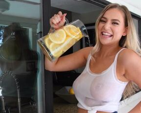 Blake Blossom Pour Lemonade over Huge Tits