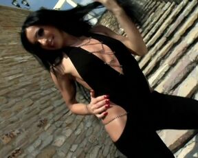 Alisha Sweet EURO Anal Creampie with Lauro Giotto Outdoor, Brunette, Natural, Small tits, Teaser#1