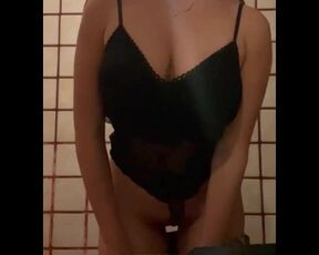 Girl undresses before peeing