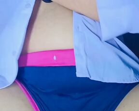 18 Year Old Teen School Girl Showing her beautiful Sexy Body and Masturbating in School Uniform