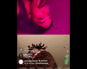 Horny Ebony Teen Sucks and Fucks on Ig Live