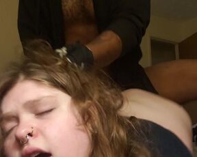 White TEEN with a HUGE Ass Loves Black Dick (Female DoggyStyle POV) Cumshot