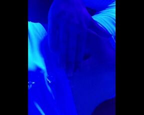 Lubing Up While Laying in Blacklights