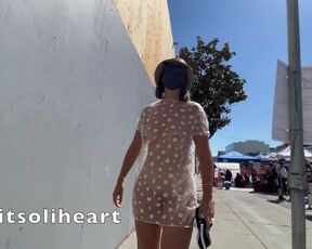 Sheer clothes walking around Folsom Street Fair