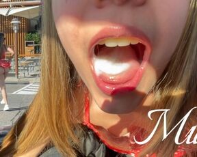 Cum in Mouth Blowjob at Public Parking! Mia ♡