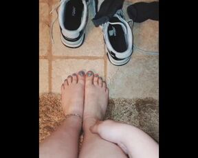 Sexy feet taking off my shoes and socks